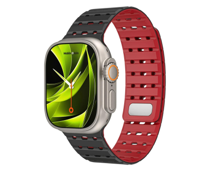 Pasek i akcesoria do zegarków Mobile Origin Magnetic Strapblack/red Apple Watch 49mm/46mm/45mm/44mm